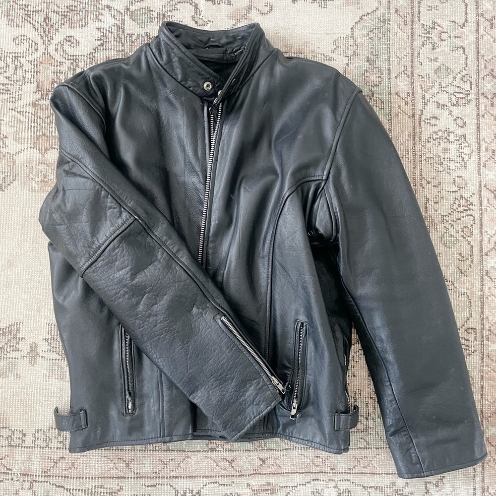 Vintage Men’s Leather Biker Jacket